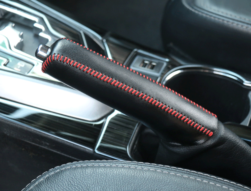 1P Leather Black Interior Brake Handle Handbrake Trim for Toyota for Corolla 2014-18
