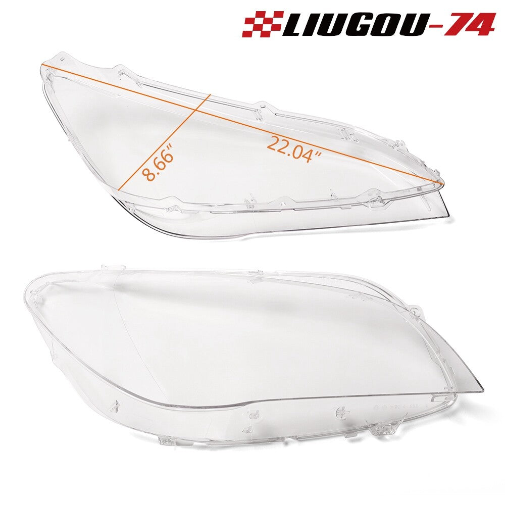 Transparent headlight lens covers suitable for right and left sides of for BMW 7 Series F01/F02