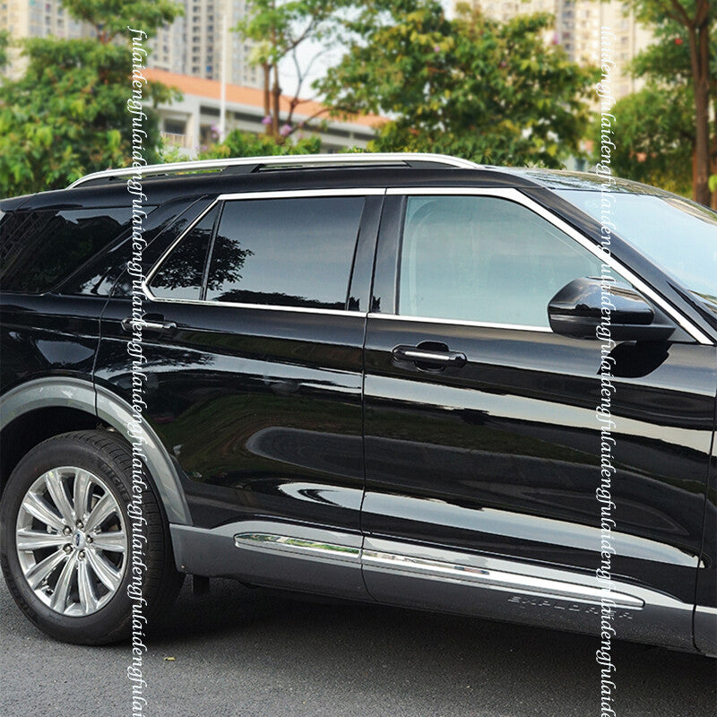 for Ford Explorer 2020-22 Chrome silver Car Window Strips frame Sill Cover Trim