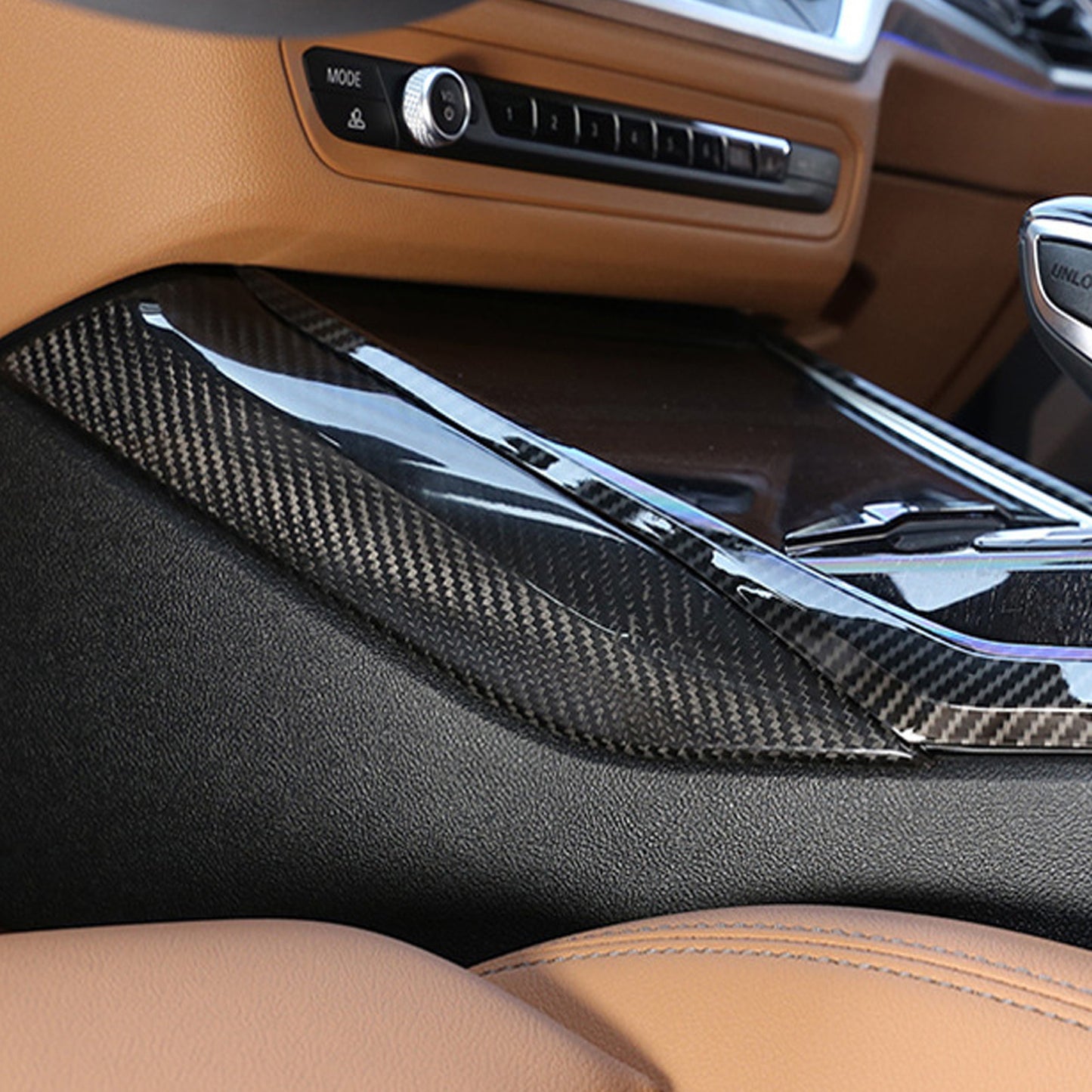 Real Carbon Center Console Gear Shift Side Trim for BMW 3 4 Series G20 G28 2020+