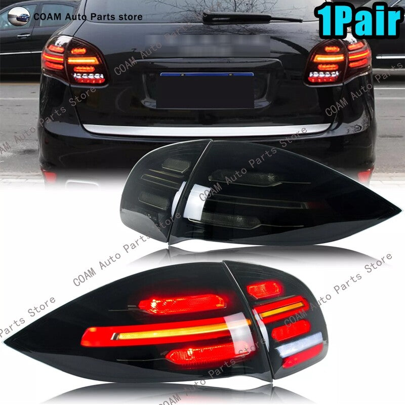 LED black taillights for Porsche for Cayenne 2011 - 2014 958 sequential taillights