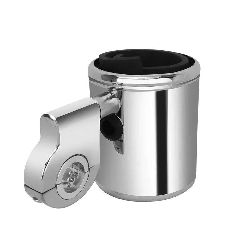 Motorcycle Cup Holder Handlebar Drink Bottle Holder Chrome for Harley Universal