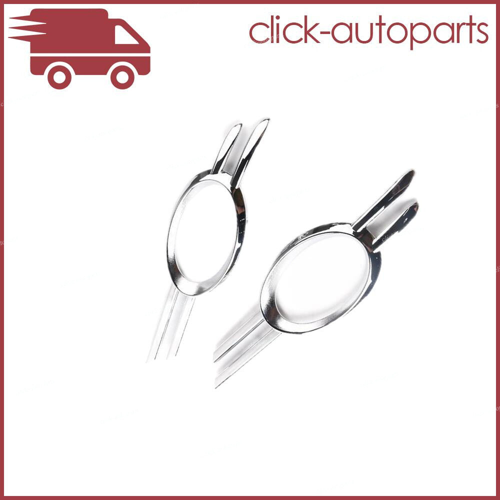Pair Front Bumper Fog Lamp Grille Trim Left Right Fit for Benz E CLASS W211 Chrome