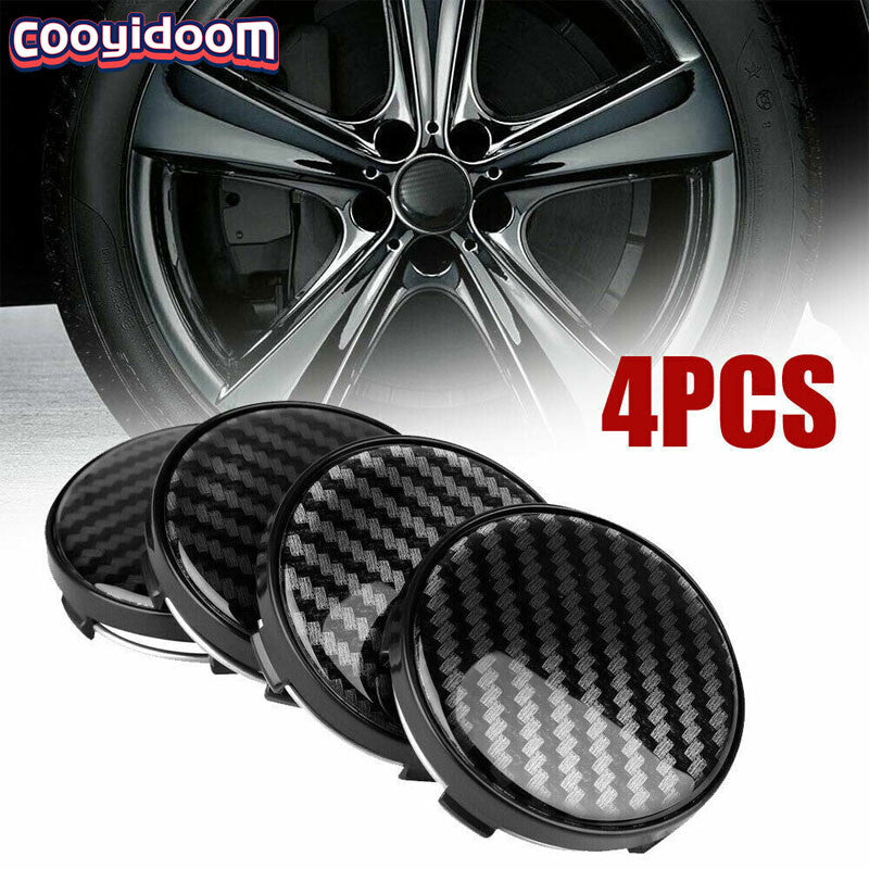 60mm Black Carbon Fiber Wheel Center Hub Cap, Wheel Rim Hub Cap, Automotive Accessories