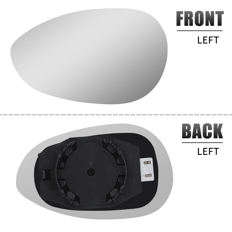 Wide Angle Wing Mirror Glass Driver Left for 2007-2024 for FIAT 500 500c Heated
