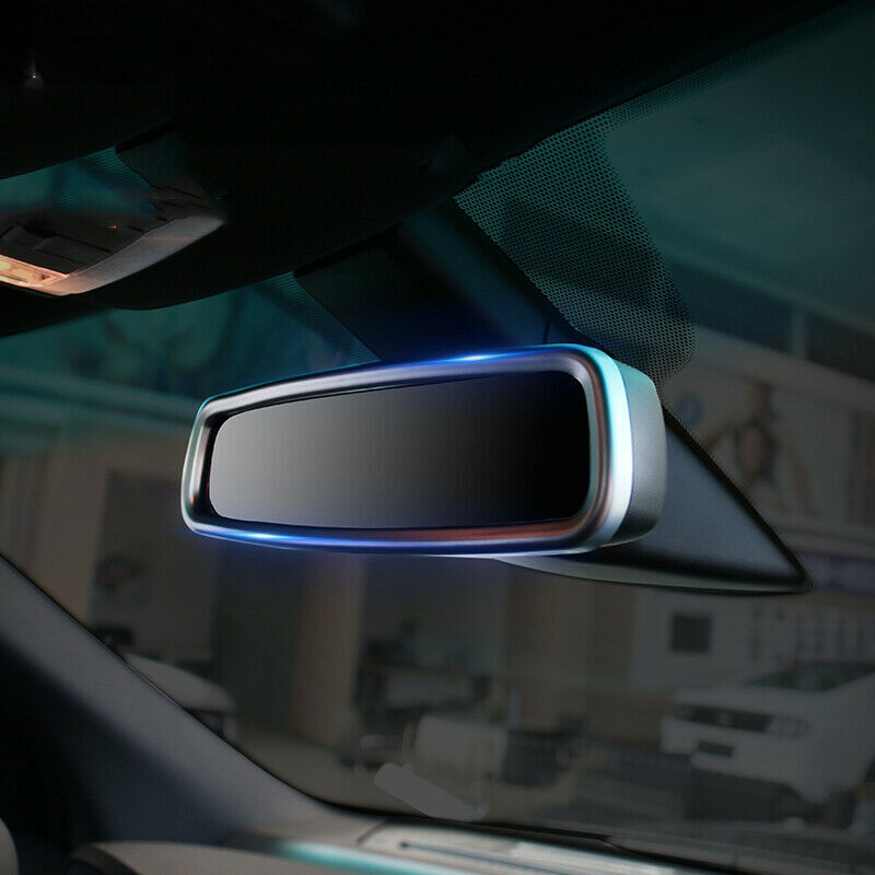 for Ford Explorer 2013-2019 Silver Car Interior Rearview Mirror Decor Frame Trim
