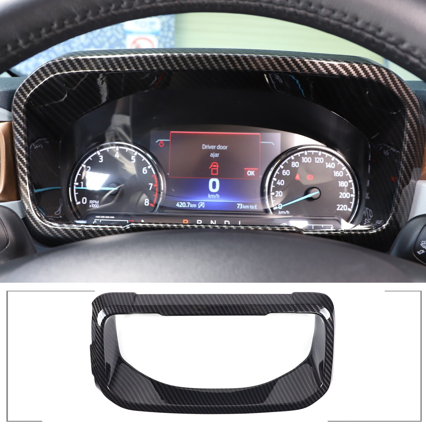 Matt Black ABS Front and Rear Badge Ring Covers for Subaru Outback 2021-2022