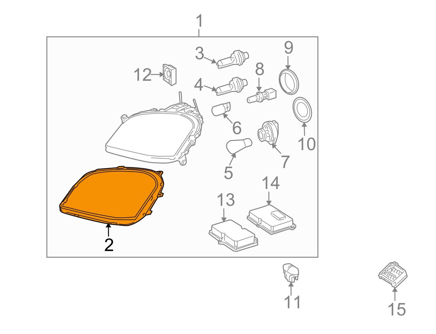 Left and right headlight sealing gaskets are suitable for Mercedes-Benz MB ML grade W164