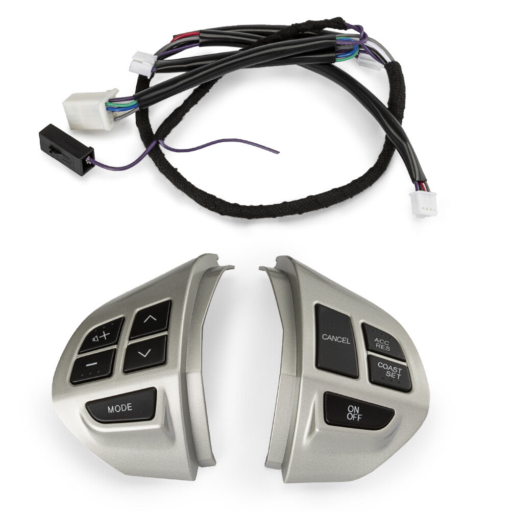 2XFor 06-16 for Mitsubishi Outlander L200 Laner Silver Steering Wheel Control Switch