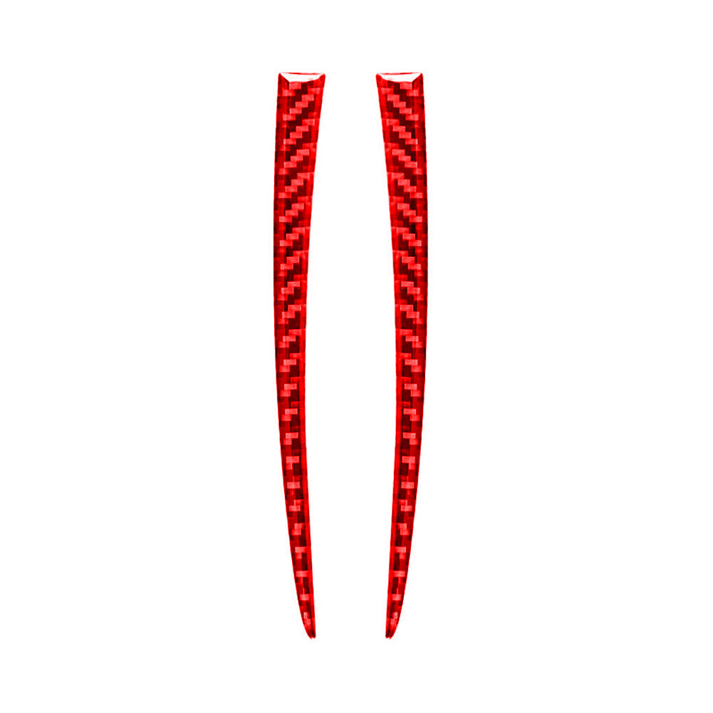 Red carbon fiber molding for rear-view mirror trim for Porsche Taycan 2019-22