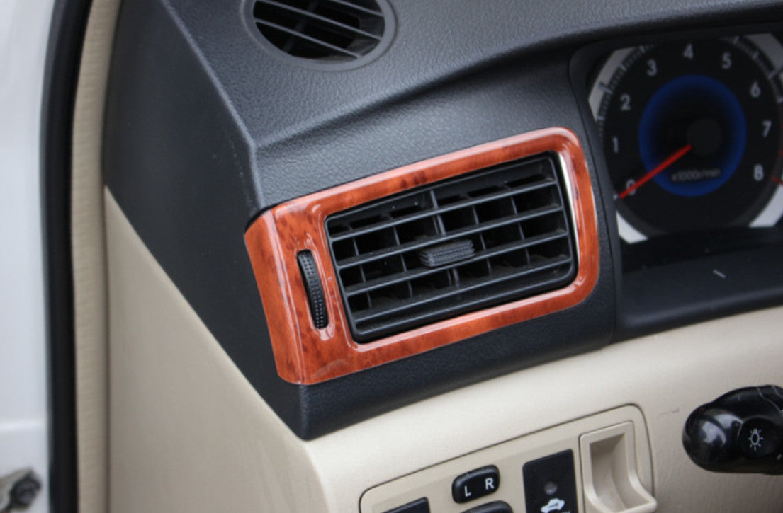 for Toyota for Corolla 03-2008 ABS Peach Wood Grain Console AC Air Outlet Frame Trim