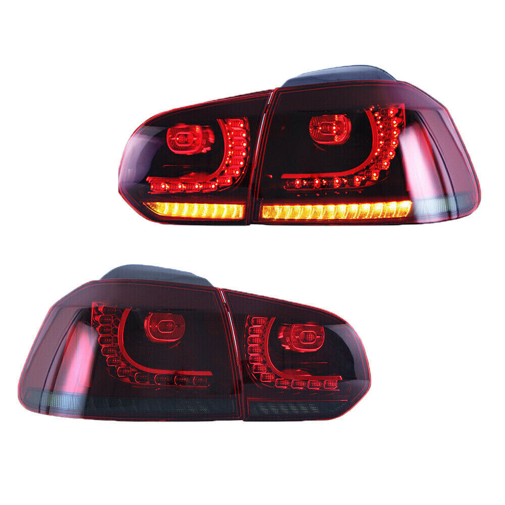 LH+RH LED Sequential Tail Light Rear Lamps For 10-14 for Volkswagen for Golf 6 MK6 GTI R