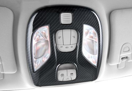 for Jeep Compass 2017-2020 Carbon Fiber Front Reading Lamp Frame Cover Trim 1PCS