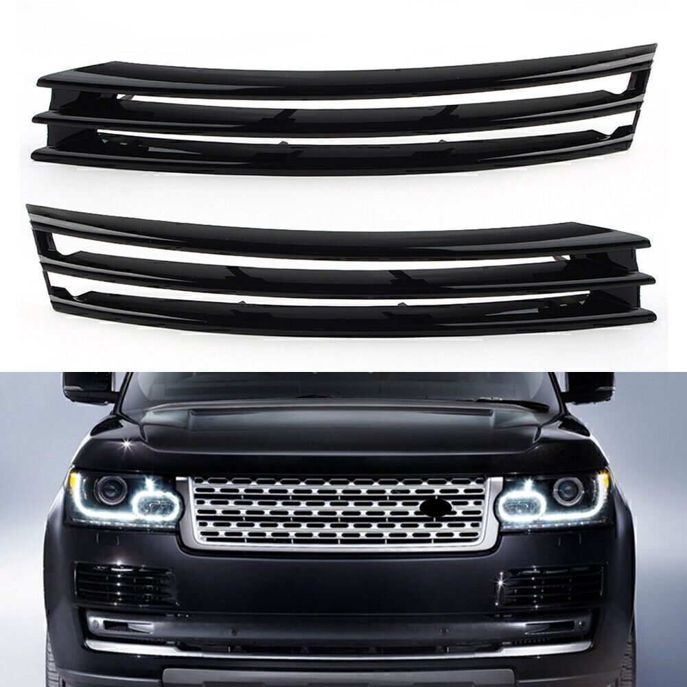 Pair Black Front Bumper Grilles for Land Rover for Range Rover L405 2013-2017 2016