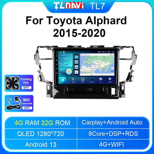 for Toyota Alphard H30 2015-2020 GPS Navigation CarPlay Car Radio Stereo Screen