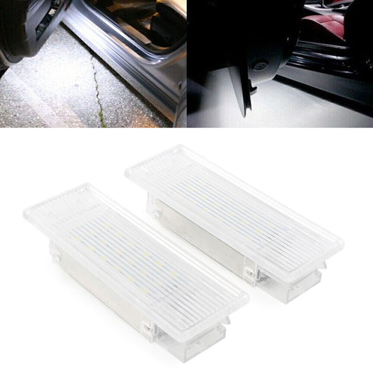 Fit for BMW F20 F21 F30 F31 F32 F15 X5 X6 2x LED Door Courtesy Footwell White Light
