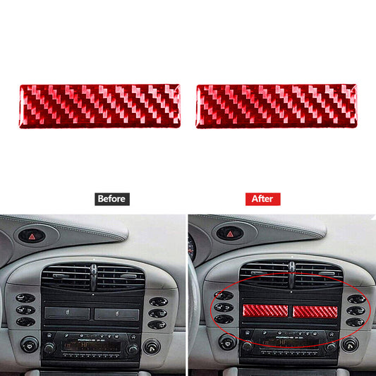 Red Carbon Fiber Watercup Holder Cover Trim for Porsche Boxster / 996 1998-2004