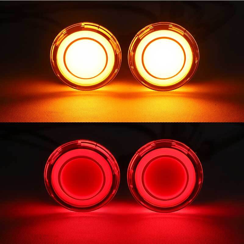 2pcs LED Brake Turn Signal Light 2 inch 1157 Bulb Red Amber fit Touring  Trike