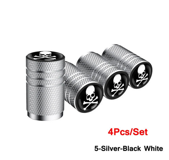 4-piece car tire valve cover rod air dust cover dice blue for Honda