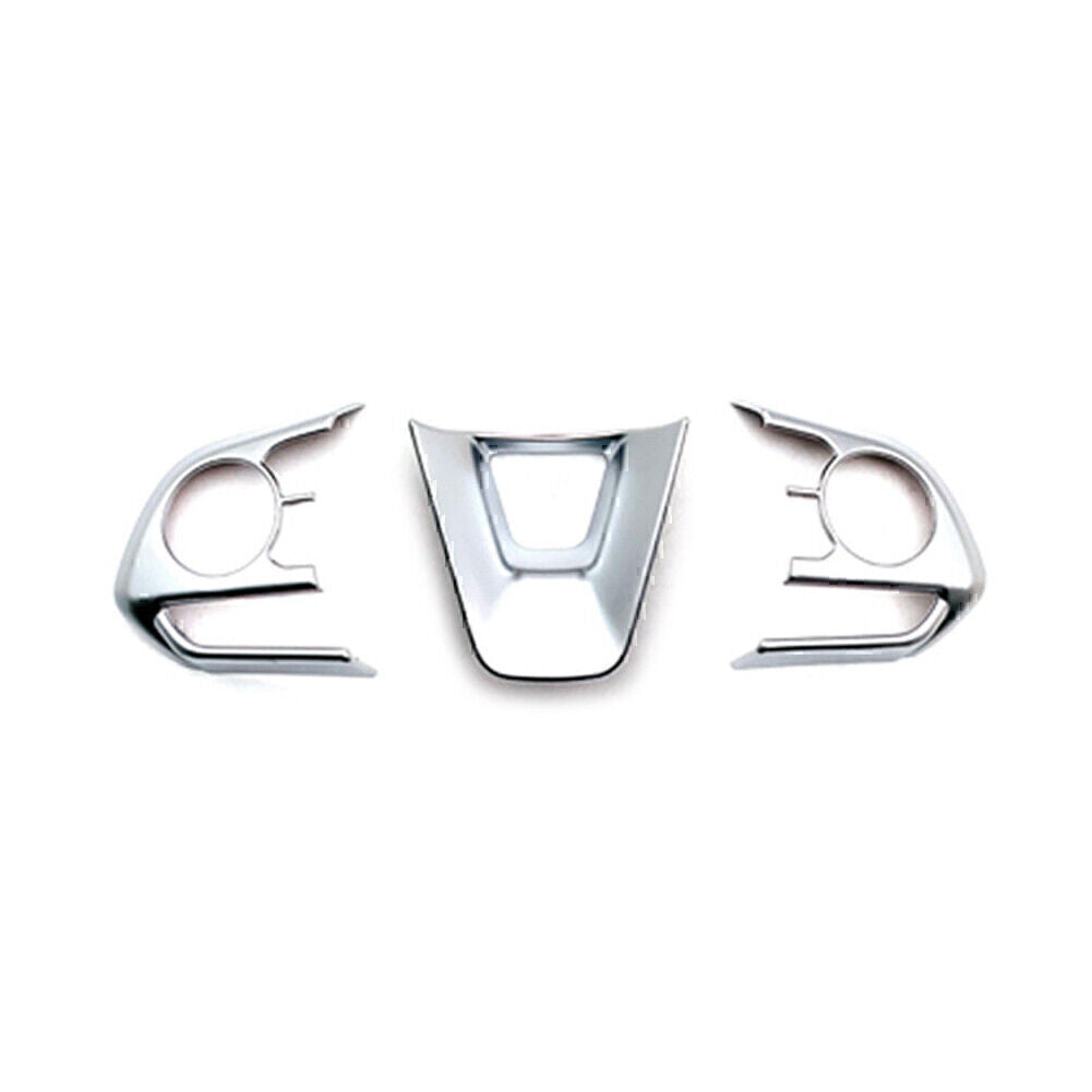 3pcs Steering Wheel Trim Cover Frame for Toyota for Corolla 2019-24 Matte Silver