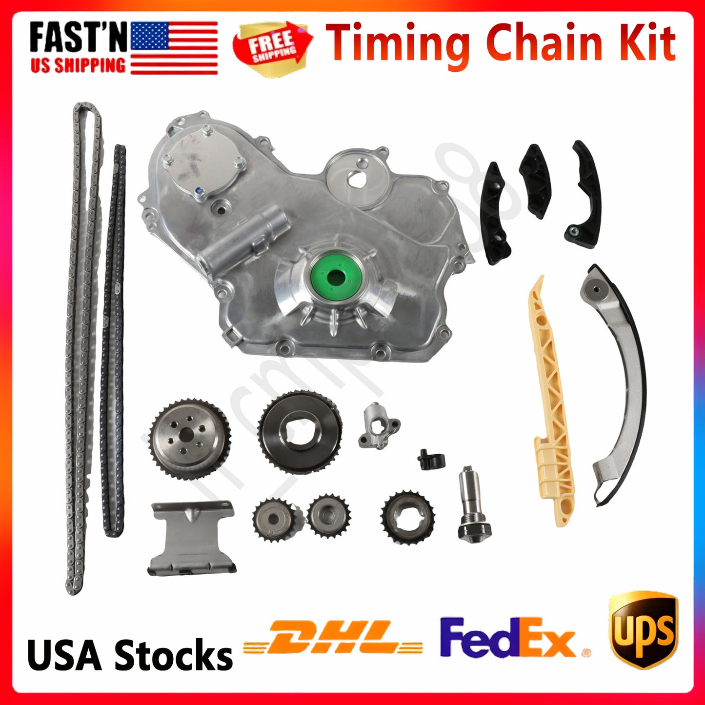 Timing Chain Kit  Oil Pump Fits 2.0L 2.4L GM for Buick for Chevy for Pontiac Engine