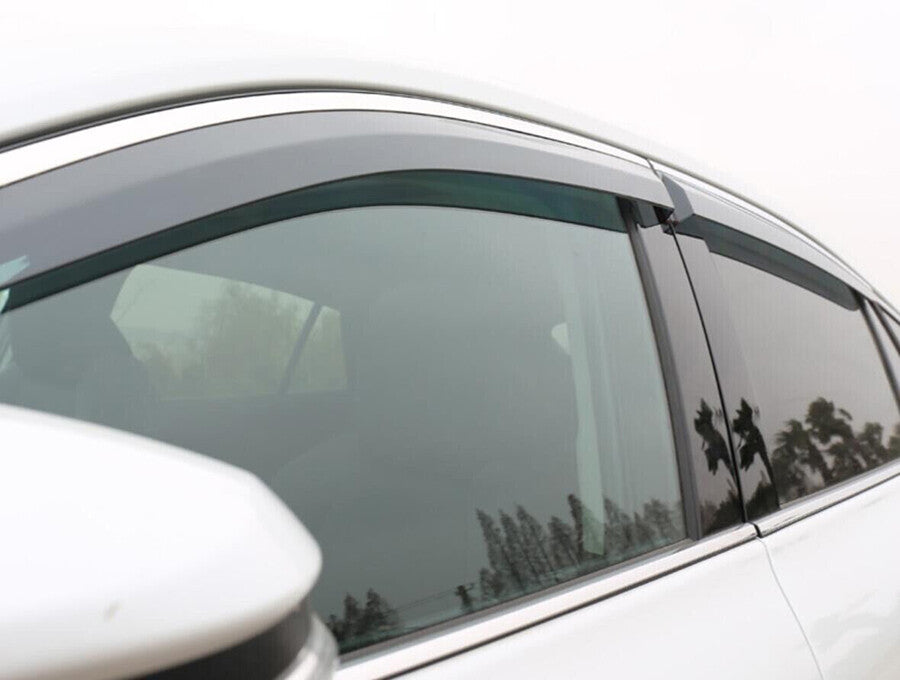 for Toyota BZ4X 2023 Window Side Visor Sun Rain Guard Vent Deflector W/Chrome 4x