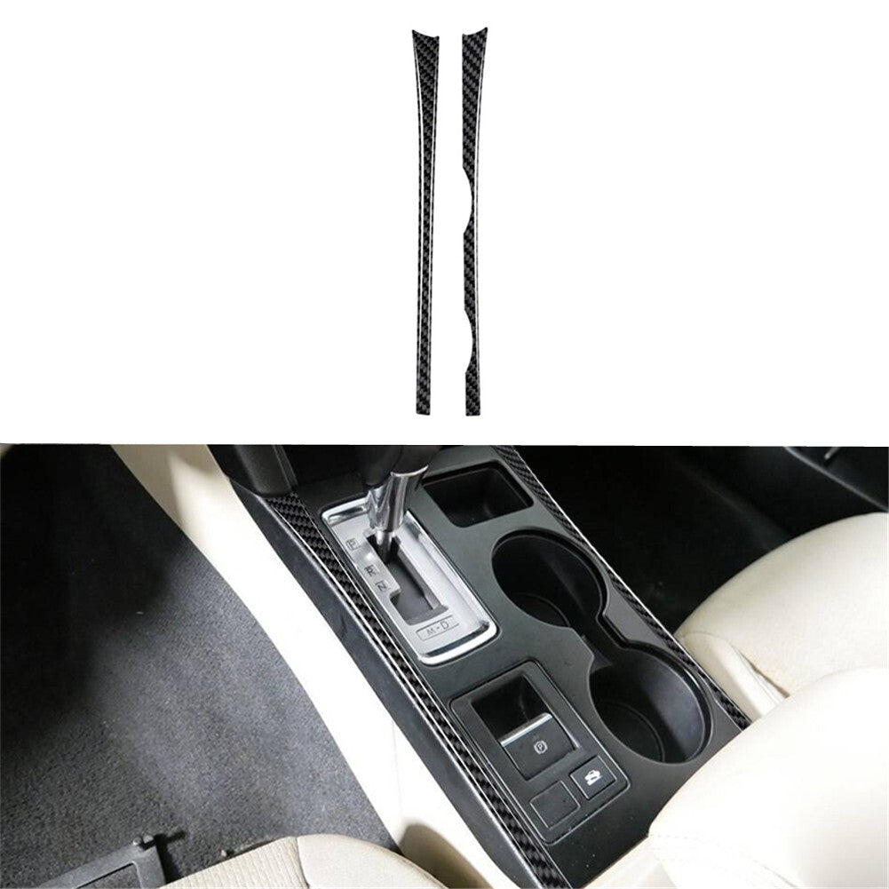 Carbon Fiber Side Gear Shifter Panel Trims for Subaru Outback Legacy 2015-2017