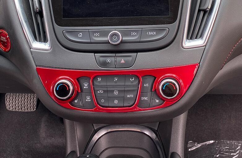Painted Red Console AC Switch Control Panel Trim for Chevrolet Malibu 2016-23