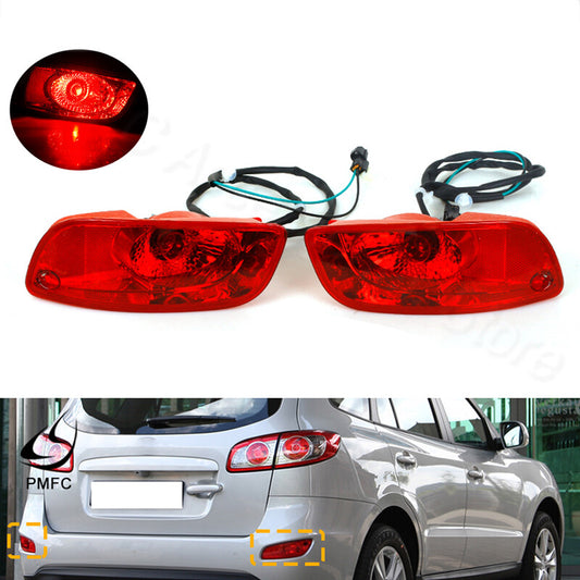 1 Pair Rear Bumper Reflector Brake Light for Hyundai Santa Fe (CM) 2007-2009