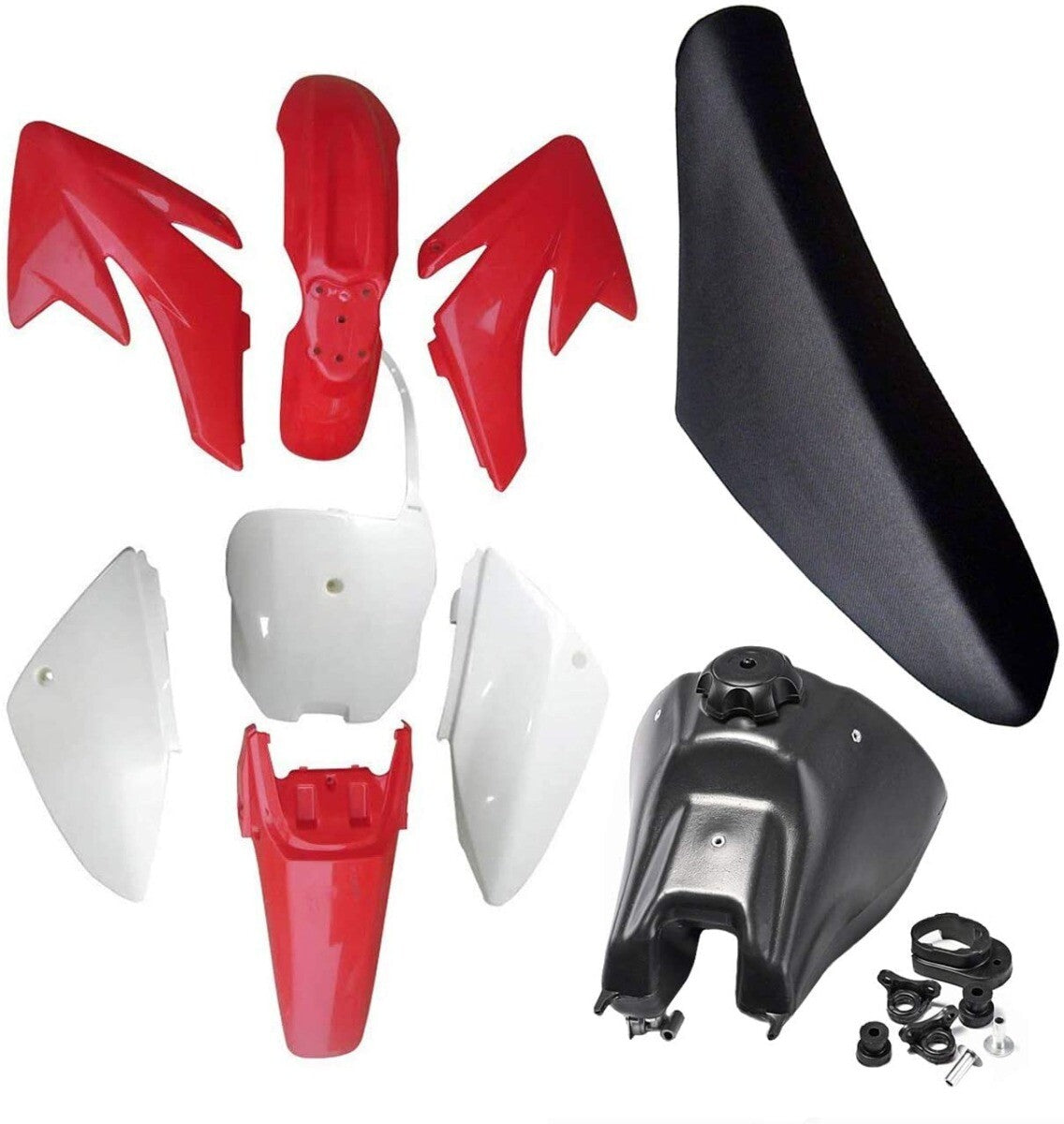 Plastic fairing kit + for seat + fuel tank CRF70 XR70 140CC 150C Thumpstar Pitbike