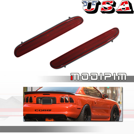 Red lens rear marker signal light housing kit for 1994-98 for Ford for Mustang