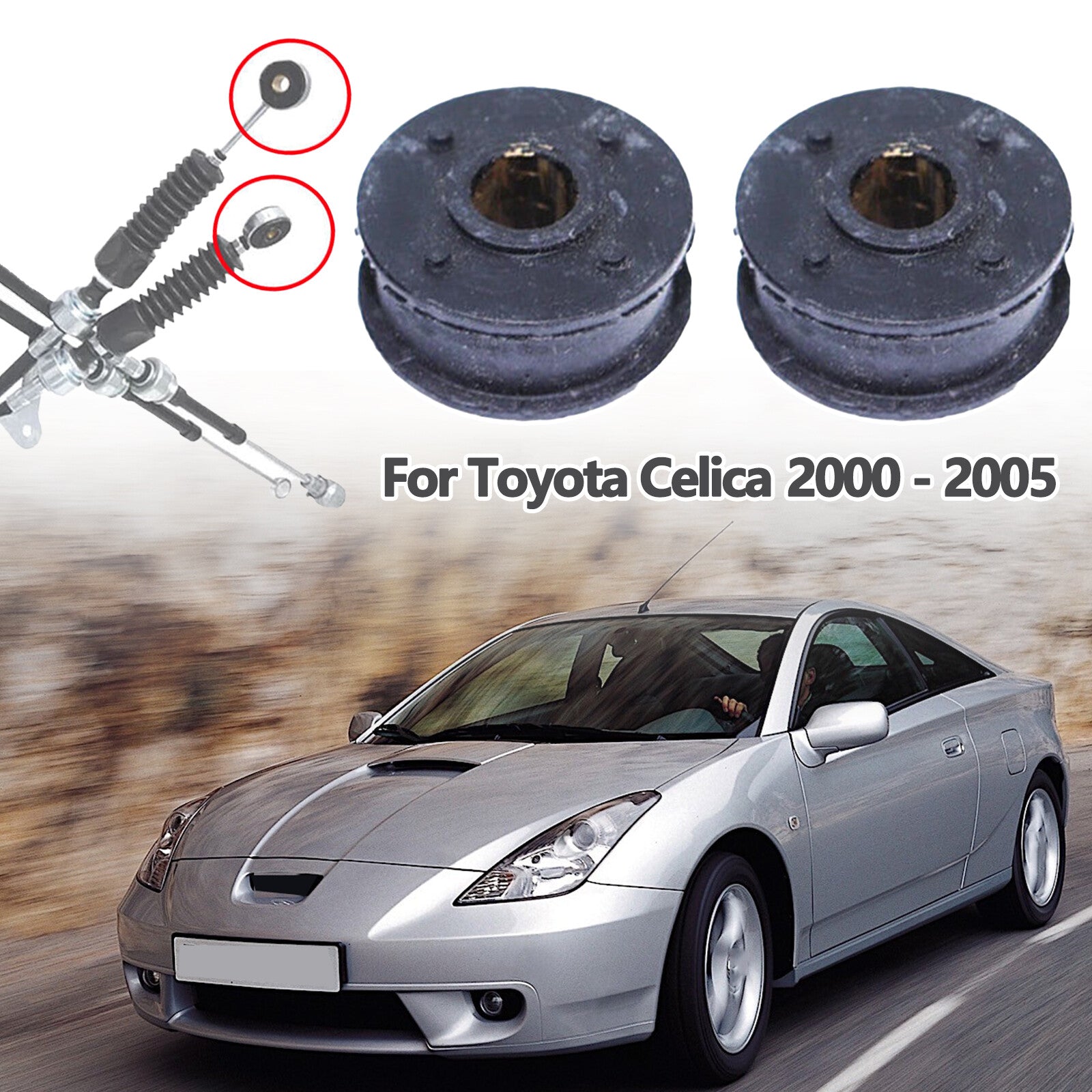 2X Gearbox Shift Linkage End MT Control Cable Bush for Toyota Celica 2000 - 2005