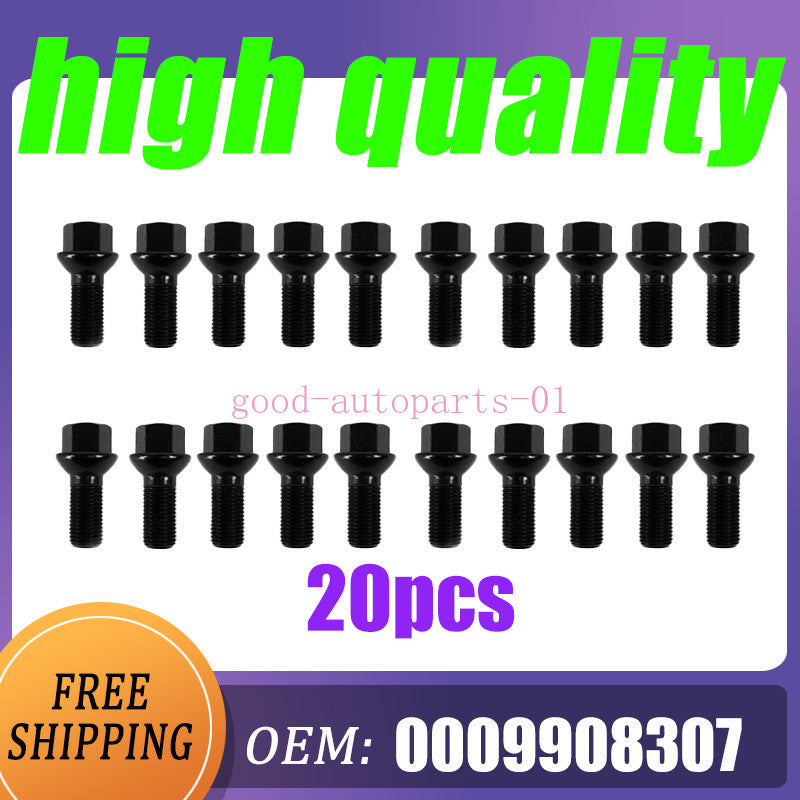 20-piece pack of wheel lug bolts and nuts suitable for Mercedes-Benz C250, C300, CLS63, E280, E500, S600