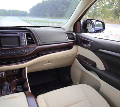 Matte Wood Grain 14-2019 for Toyota Highlander Trim Interior Full Set Decoration