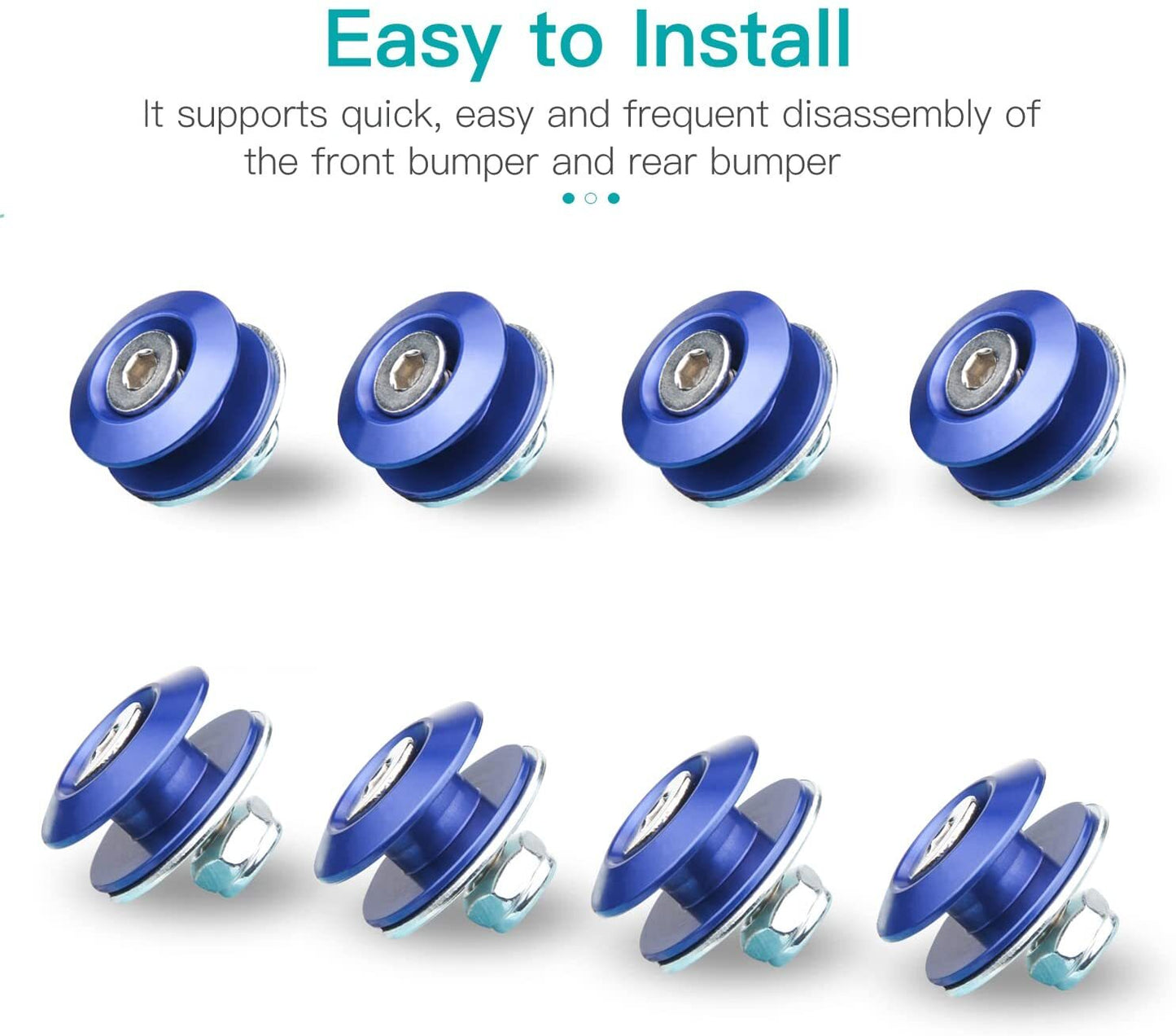 Universal bumper quick-release trunk front and rear bumper fasteners mudguard brackets