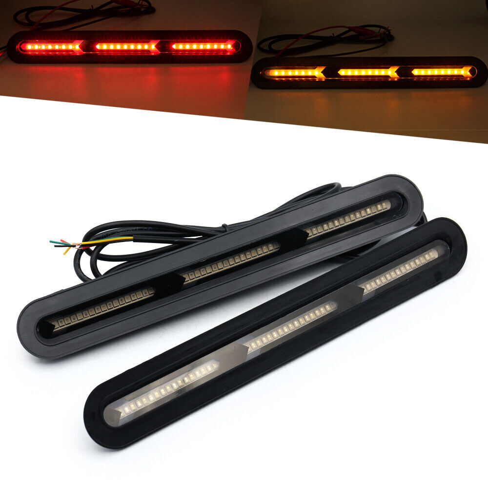 Auto Rear Window LED Light Bar Brake Flowing Turn Signal Tail Lamp Strip 12V