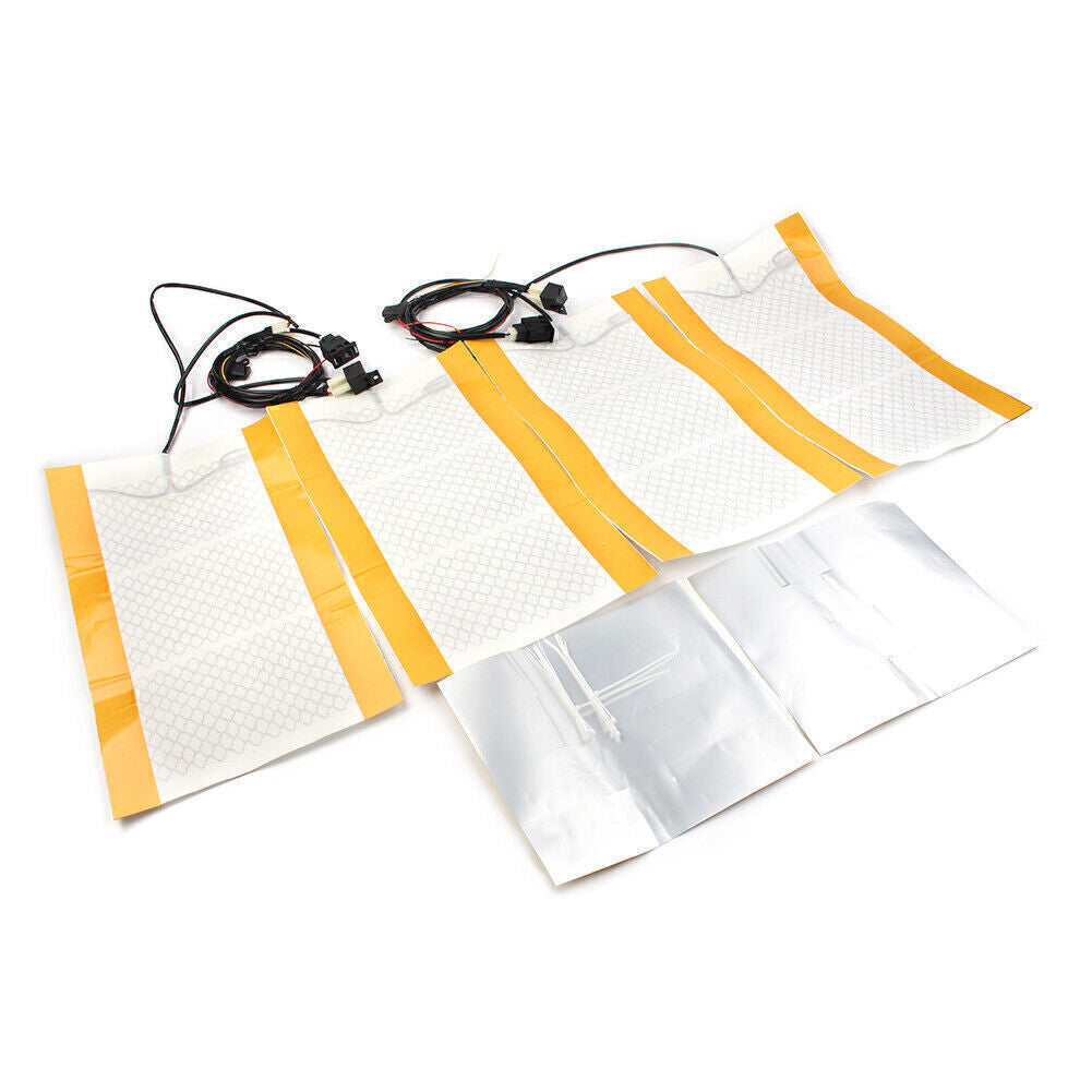 Kohlefaser Heat Pads Kit Rundes Schalterkissen Winterw?rmer Sitzbez¨¹ge Set