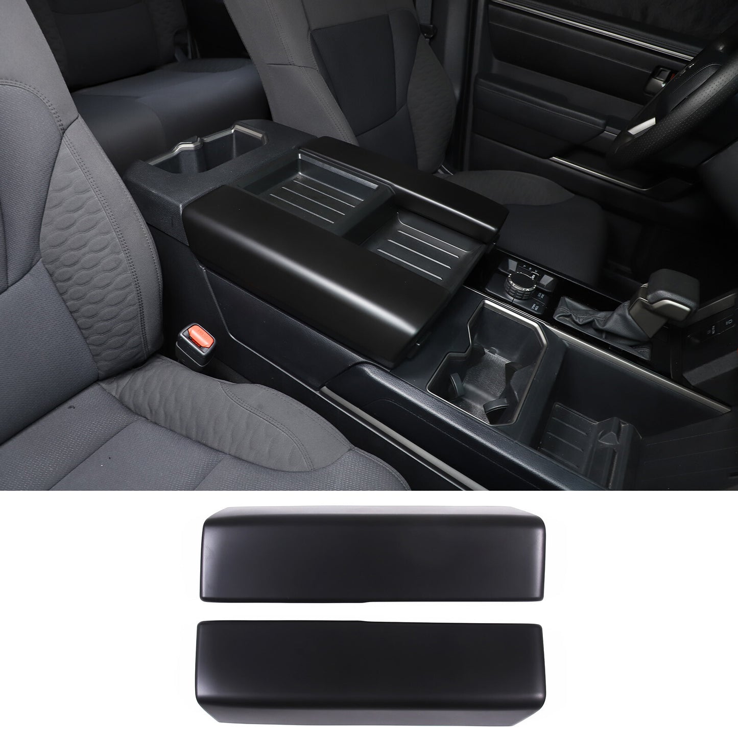 ABS carbon fiber internal handle panel cover for Toyota Tundra Sequoia 2022 - 2023