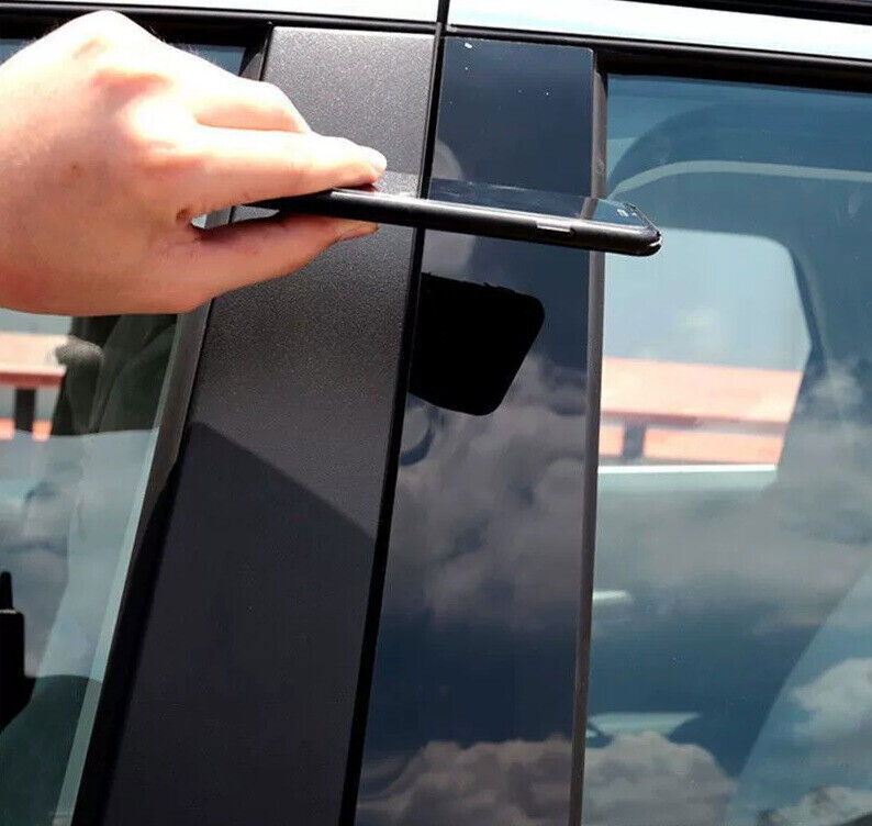 4P Black Window Center B Pillar Post Strip for Lexus NX 200t 300 300h 2015-2021