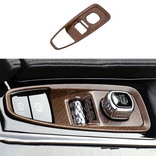 for Volvo V60 2020-2023 Brown Wood Grain Console Electronic Handbrake Trim 1PCS