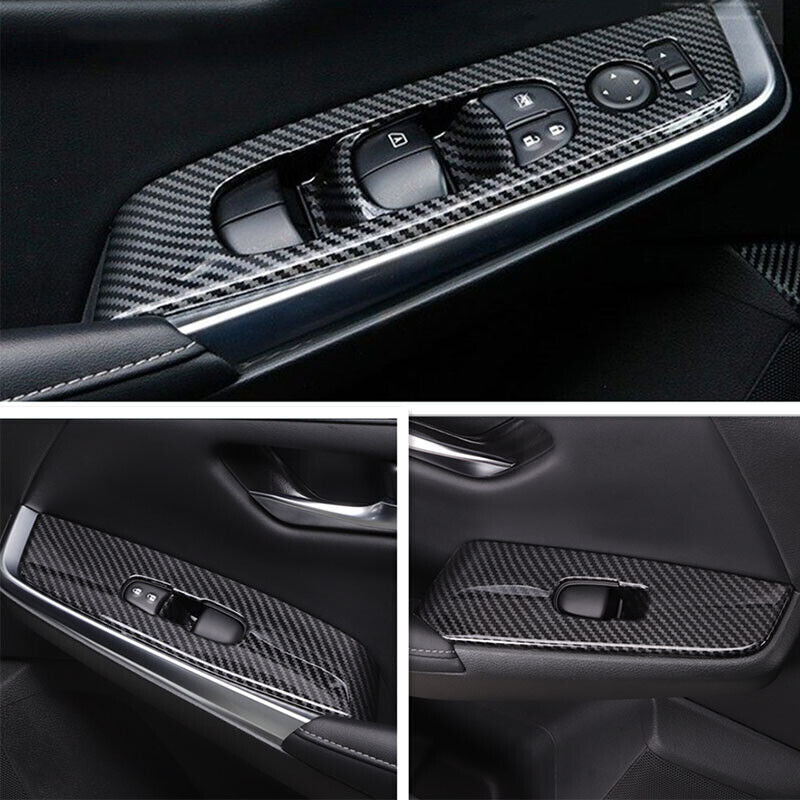 Carbon ABS interior door window switch cover for Nissan Altima 2019-2023