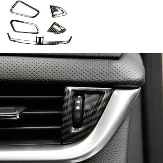 for Cadillac XTS 2013-2019 Carbon Fiber Control Console Air Outlet Cover Trim