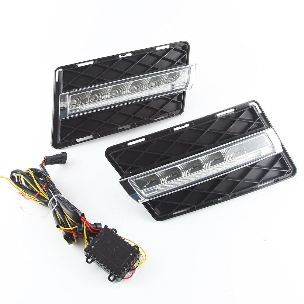 LED DRL Daytime Running Light Fog Lamp Cover for Benz GLK Class W204 2008-2012