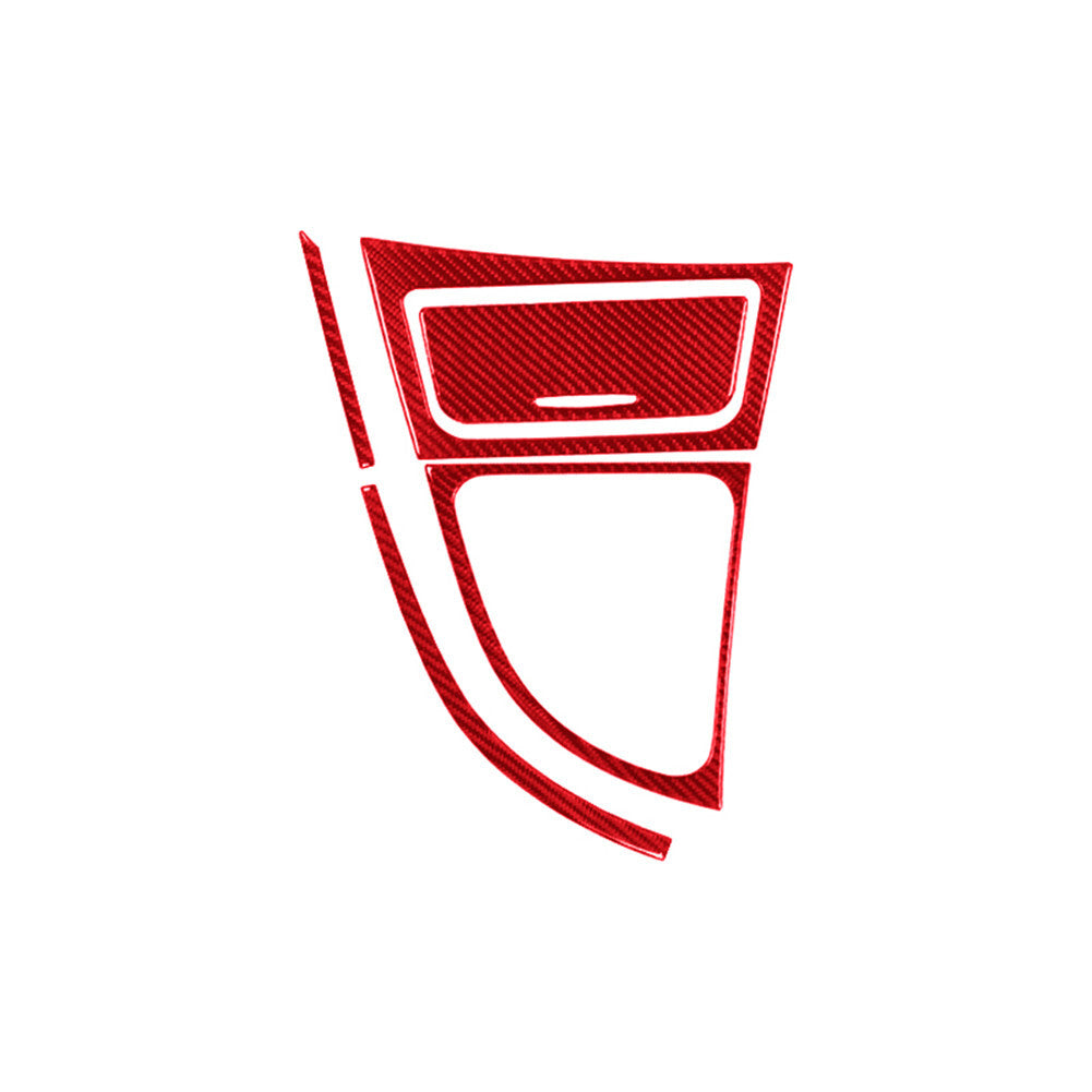 Red 5Pcs Console Gear Trim Cover for BMW 1 Series Convertible E82/E88 2008-2013