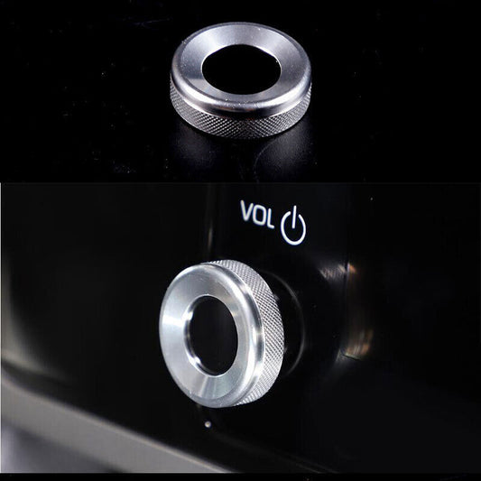 for Toyota Tundra 2022-2024 Silver Aluminum Console Volume Switch Button Ring 1X