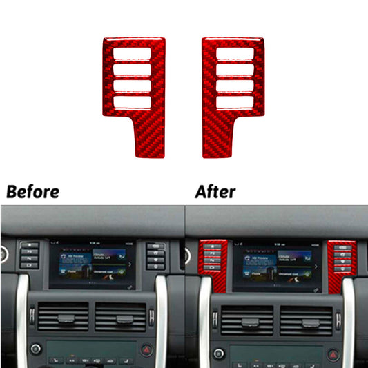 Red Carbon Fiber Screen Control Trim for Land Rover Discovery Sport 2015-2019