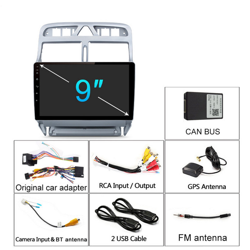 Car Radio Android Gps Navigation Player for Peugeot 307 04-10 Multimedia Stereo