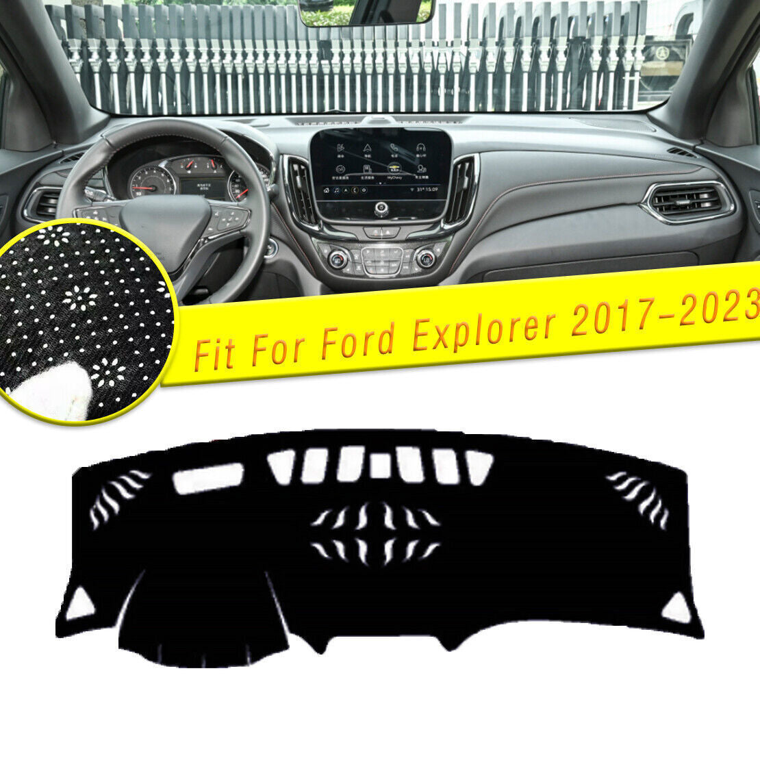 1X Inner Dashboard Dash Mat Non-slip DashMat Sun Shade for Ford Explorer 17-2023