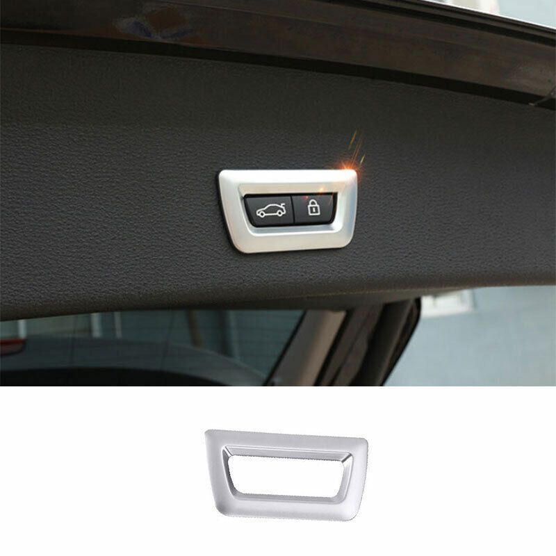for BMW X1 F48 2016-2022 ABS Silver Tailgate Rear Door Button Molding Cover Trim