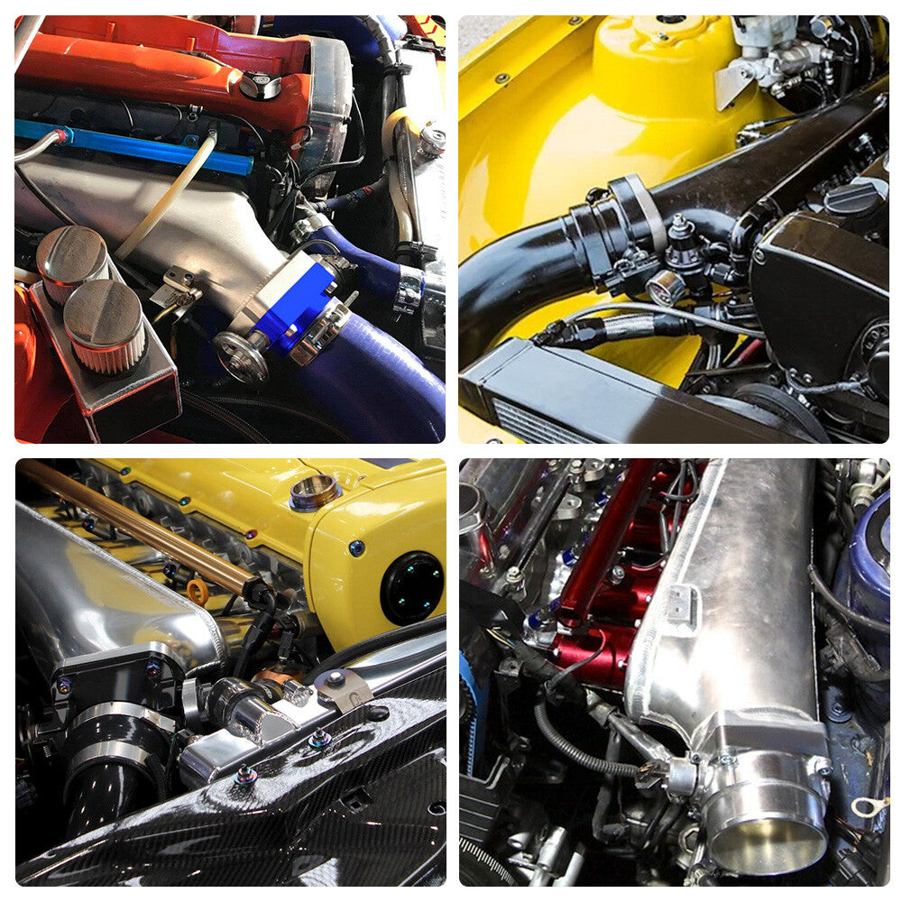 70MM Universal Intake Manifold Performance Billet Aluminum Throttle Body Black